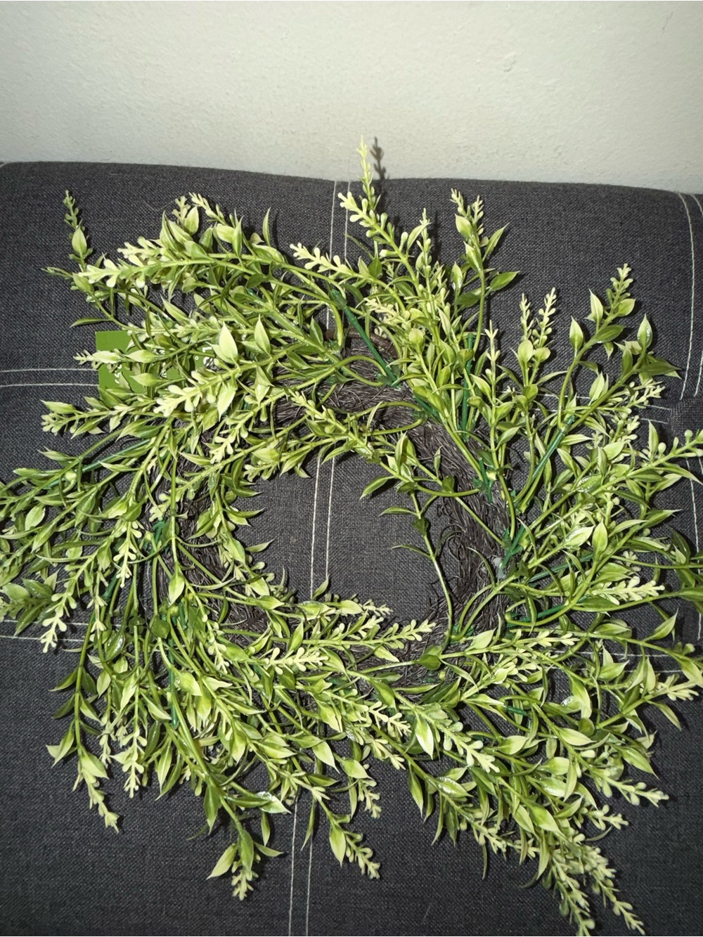 Bloom Artificial Green Leaf Wreath Green 16 in Decoration